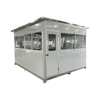 10x12 ft security guard shack with ac & heating – 10x12 ft booth exterior view | portable security booth with AC and heating | professional guard shack for outdoor access control
