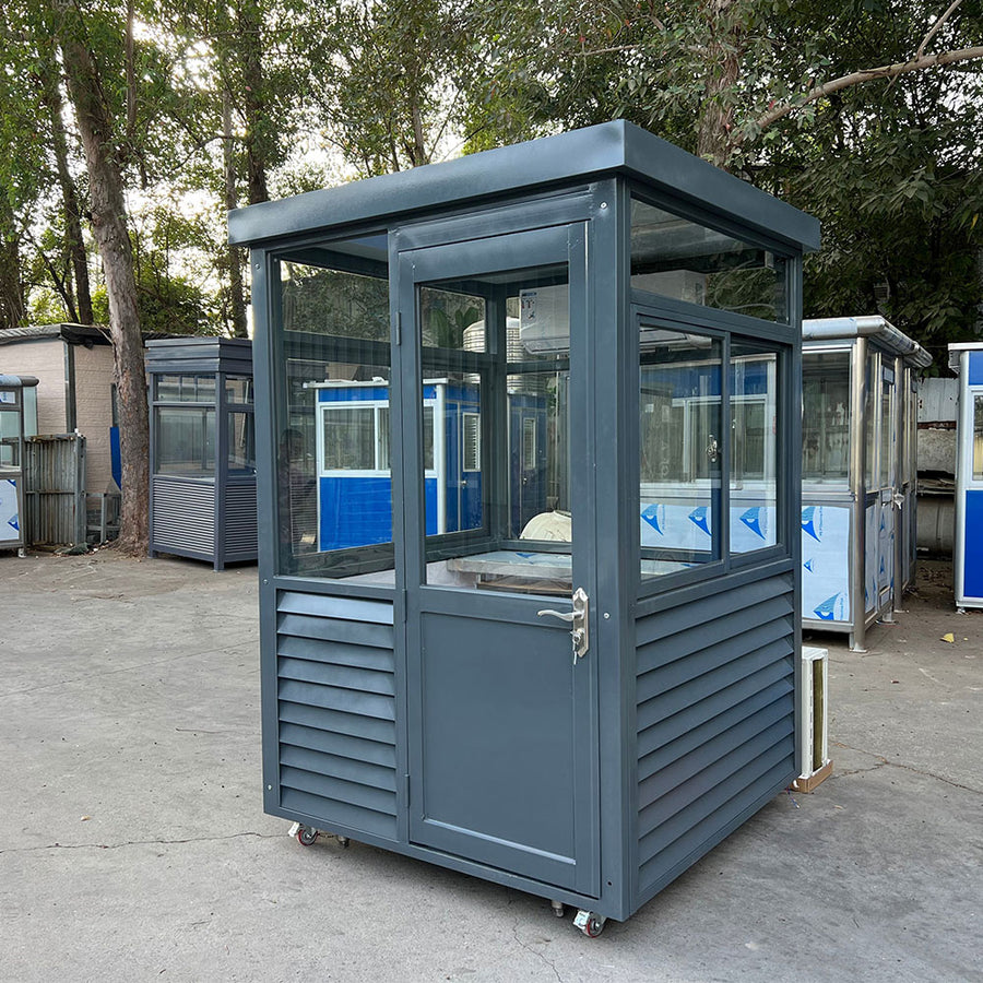 Galvanized Guard Shack With AC & Heating – 5x5 ft With Wheels - Image 2