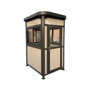 4x5 ft compact guard shack with ac & heating – 4x5 ft model 3 exterior view | portable security booth with AC and heating | professional guard shack for outdoor access control