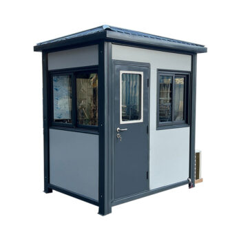 6.5x5 ft bw guard shack with ac & heating – 6.5x5 ft security booth exterior view | portable security booth with AC and heating | professional guard shack for outdoor access control