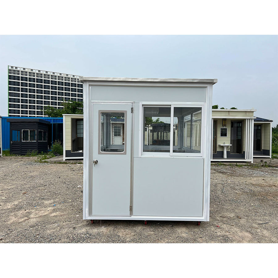 Light Gray Guard Booth With AC – 6.5x6.5 ft Model 1 - Image 2