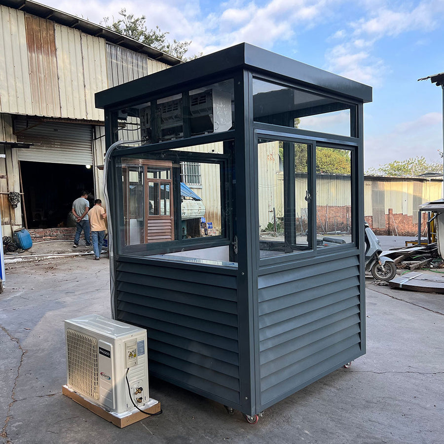Galvanized Guard Shack With AC & Heating – 5x5 ft With Wheels - Image 3