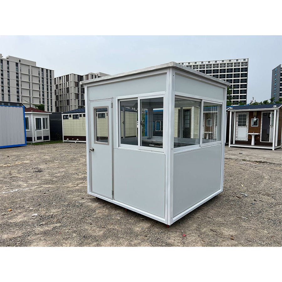 Light Gray Guard Booth With AC – 6.5x6.5 ft Model 1 - Image 3