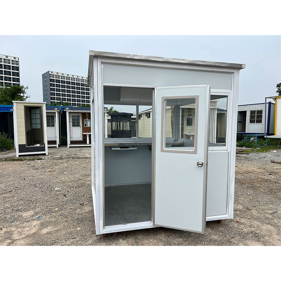 Light Gray Guard Booth With AC – 6.5x6.5 ft Model 1 - Image 4