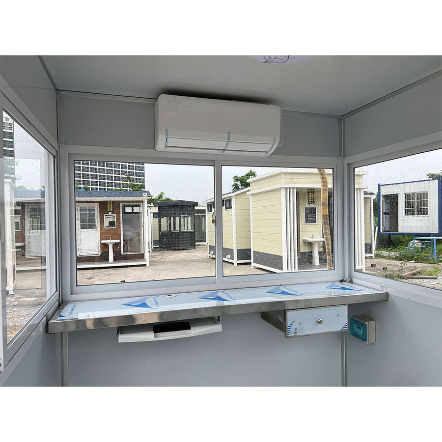 Light Gray Guard Booth With AC – 6.5x6.5 ft Model 1 - Image 5