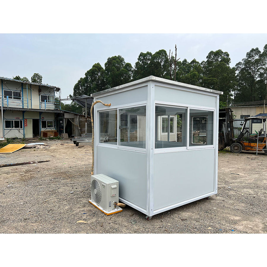 Light Gray Guard Booth With AC – 6.5x6.5 ft Model 1 - Image 8