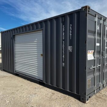 20-foot shipping container with roll-up door grey for sale in Huntsville, Alabama