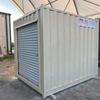 Used 10-foot refurbished shipping container with roll-up door for sale in Huntsville, Alabama