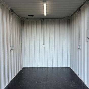 10-foot shipping container workshop / guard shack for sale in Huntsville, Alabama