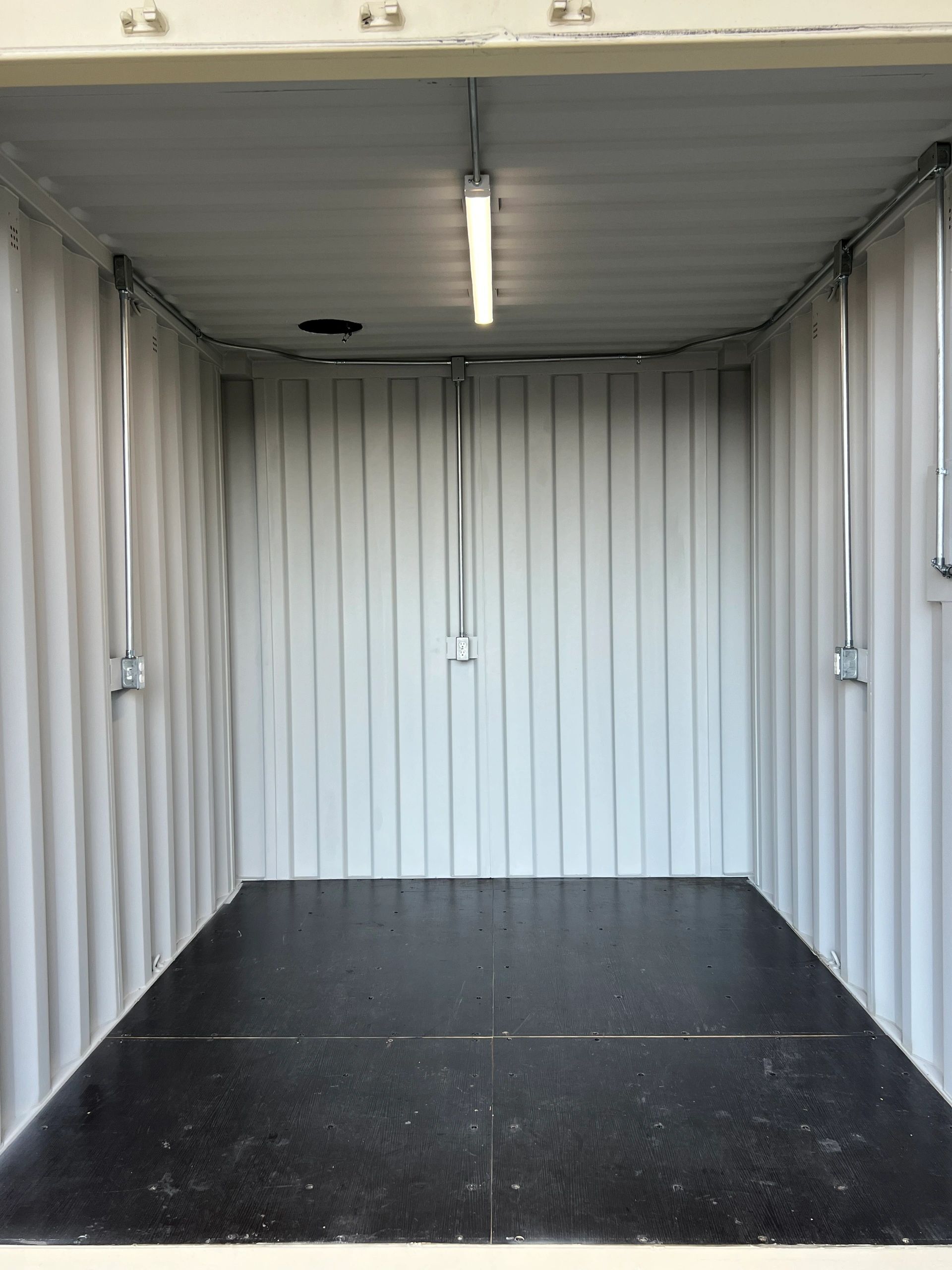 10-foot shipping container workshop / guard shack for sale in Huntsville, Alabama